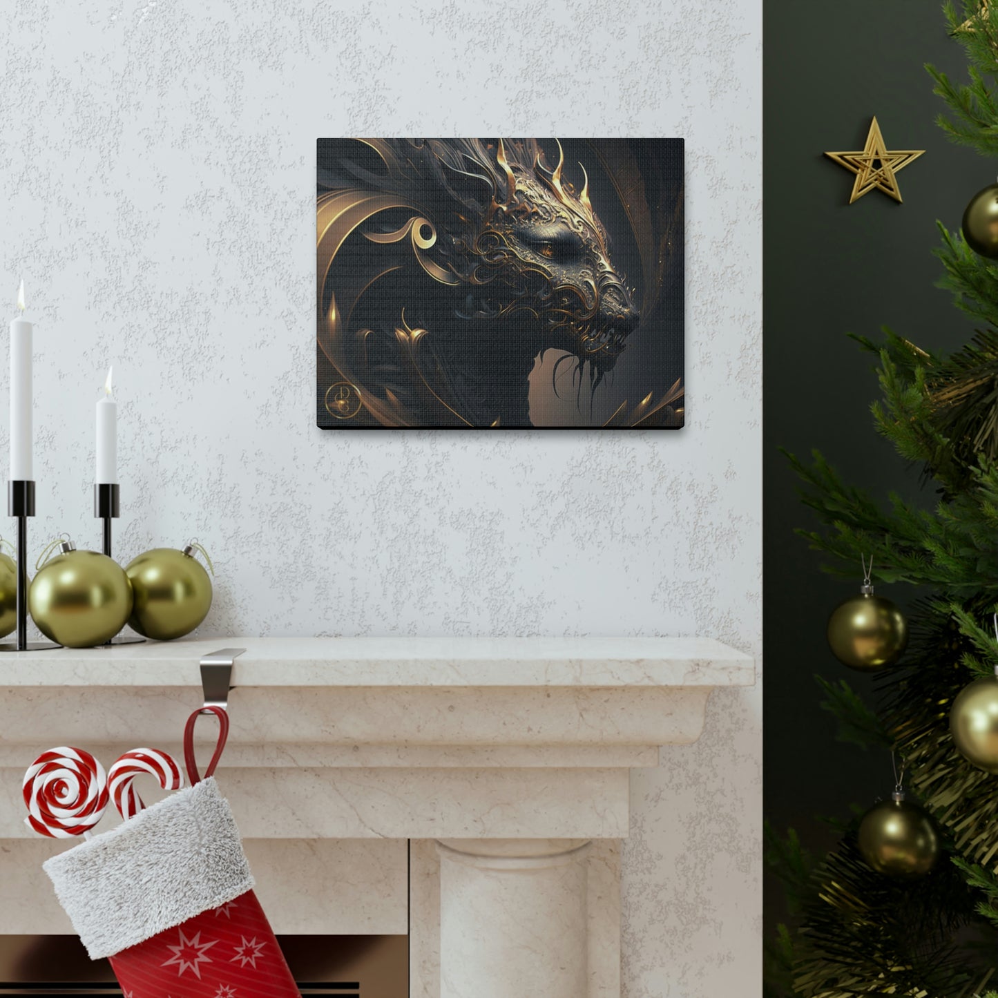 Ultra Realistic Dragon Canvas Wrap