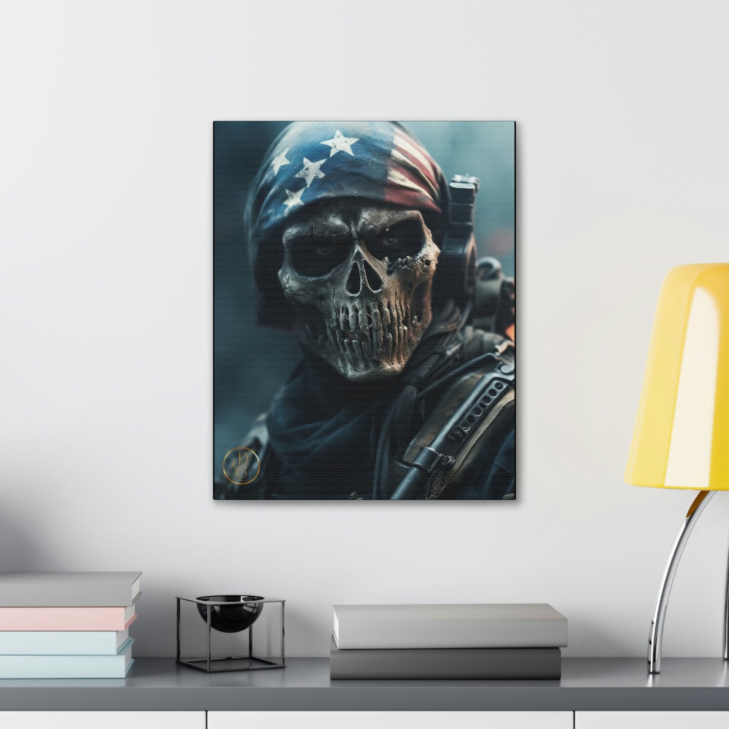 Patriotic Skeleton Canvas Wrap