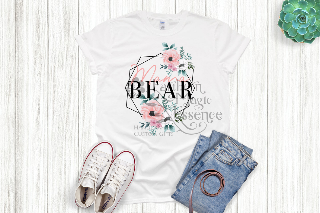Floral Mama Bear T-Shirt