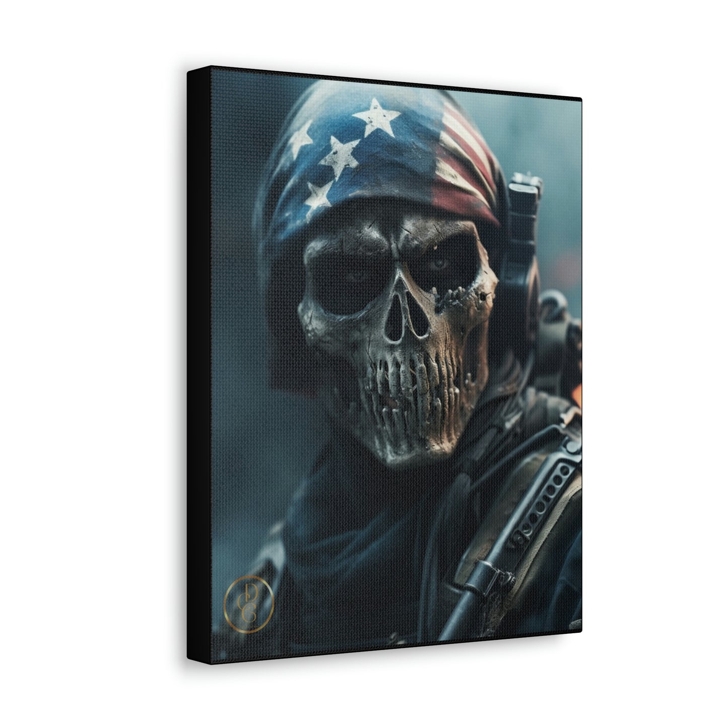 Patriotic Skeleton Canvas Wrap