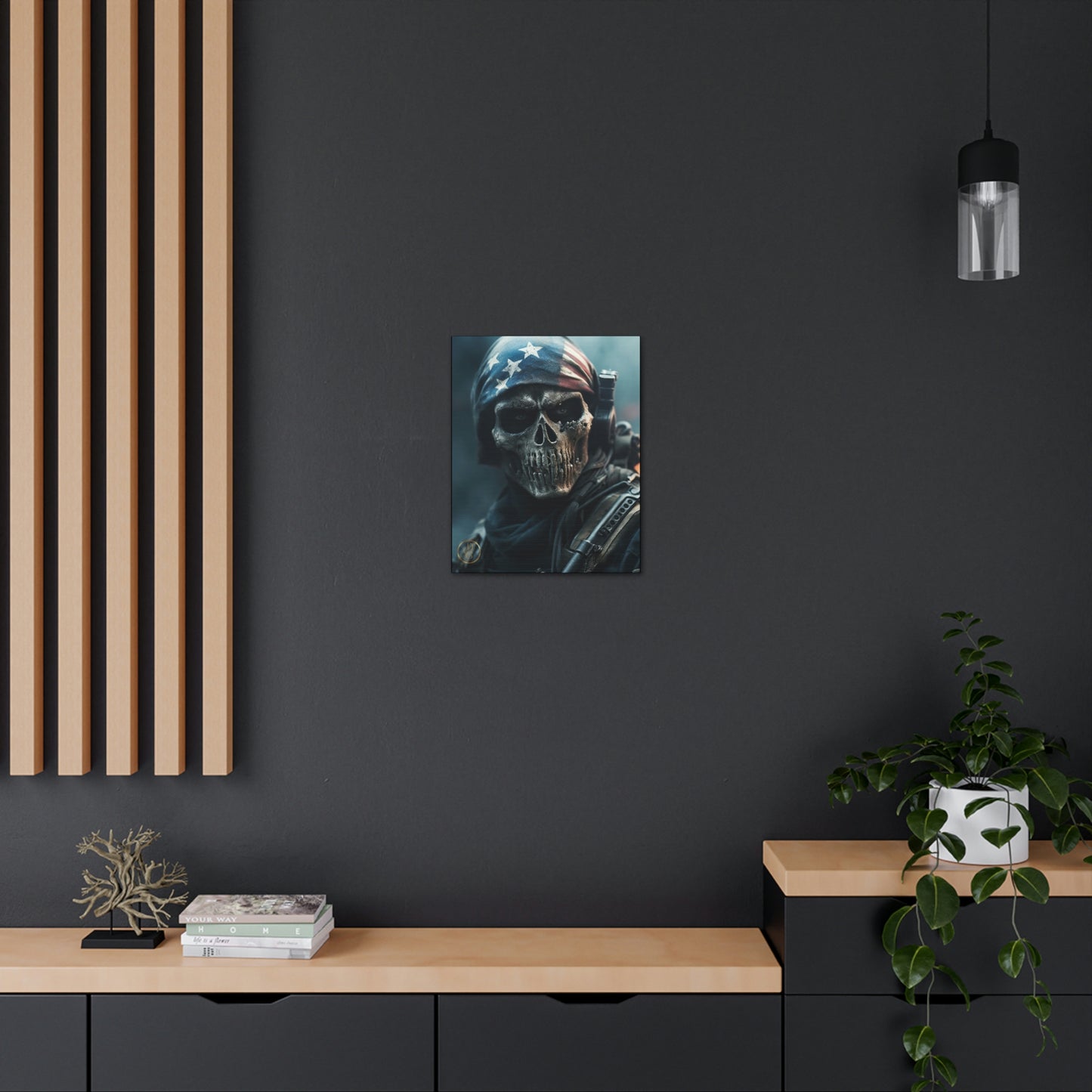 Patriotic Skeleton Canvas Wrap