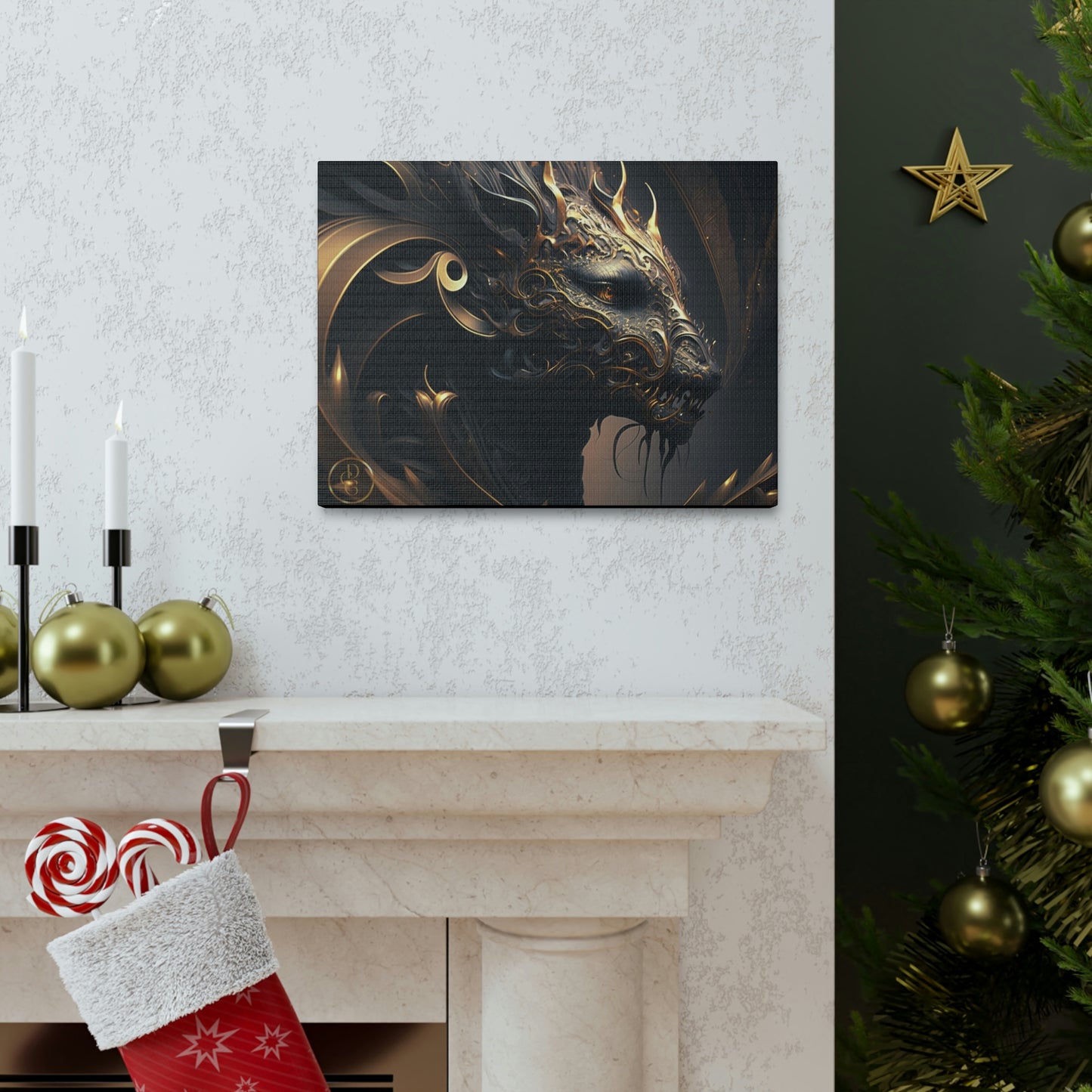 Ultra Realistic Dragon Canvas Wrap