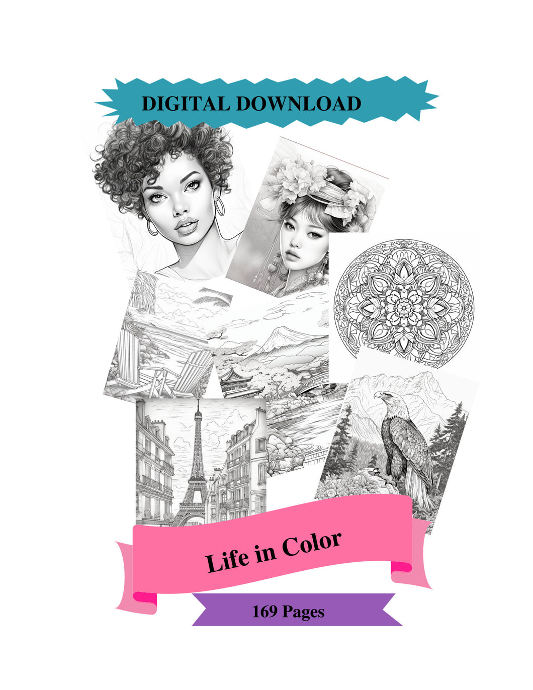 Life in Colors Adult Coloring Book PDF