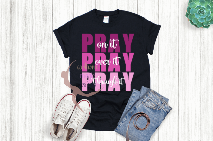 Ombre Pray Inspirational T-shirt